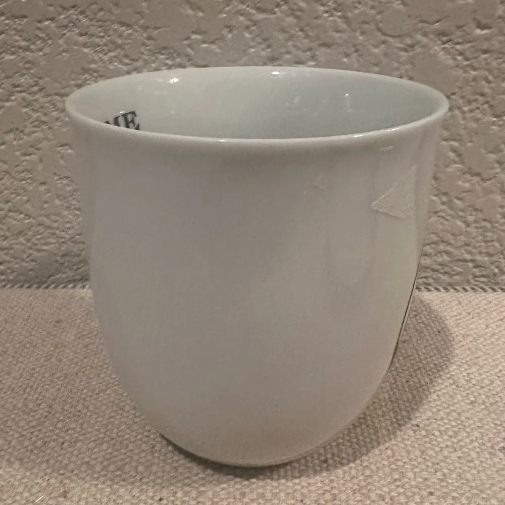 Pottery Barn Tea Time White Black Mug